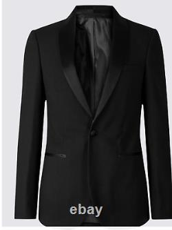BNWT M&S Collection slim-fit black tuxedo dinner suit + extra pair of trousers