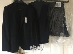 BNWT M&S Slim-Fit wool blend long length 3-piece suit 42L / 36L