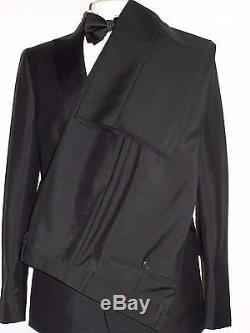 Bnwt Mens Duchamp London 1btn Iconic Tuxedo Dinner Slim Fit Black Suit 44r W38