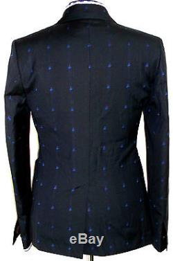 Bnwt Mens Luxury Vivienne Westwood Darker Navy Sports Slim Fit Suit Jacket 40r