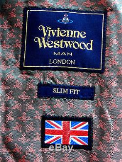 Bnwt Mens Luxury Vivienne Westwood Darker Navy Sports Slim Fit Suit Jacket 40r