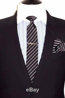 Bnwt Mens Paul Smith London The Kensington Plain Black Slim Fit Suit 40r W34