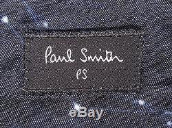Bnwt Mens Paul Smith Ps Smoking Blue Velvet Slim Fit Suit 40r W34