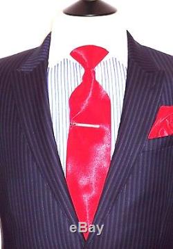 Bnwt Mens Paul Smith The Byard London Navy Herringbone Slim Fit Suit 40r W34