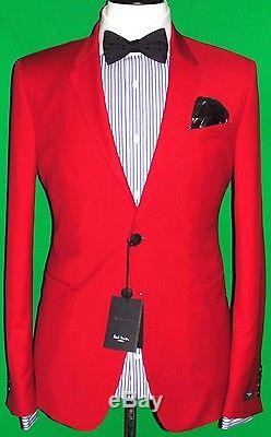 Bnwt Mens Paul Smith The Kensington London Cerise Tailored Slim Fit Suit 40r W34