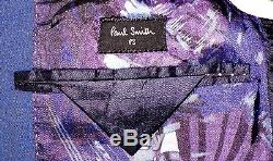 Bnwt Mens Paul Smith The Ps Sharkskin Baby Blue Slim Fit Suit 40r W34