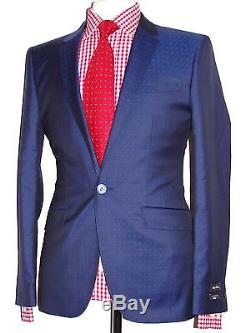 Bnwt Mens Ted Baker Blue Slim Fit Pashion Tailor-made Suit 38r W32