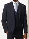 BNWT Marks and Spencer navy slim-fit wool blend 3 piece suit, 34 R / 28 R