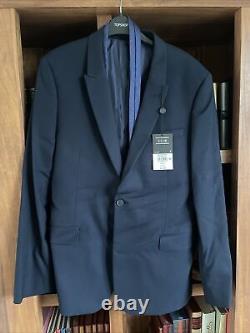 BNWT Navy Slim Fit Topman Suit 42 Chest 34R