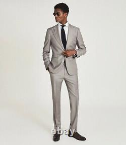 BNWT Reiss HIKED WOOL SLIM FIT SUIT CLAY Size 40 Chest 34 Trousers Rrp£550