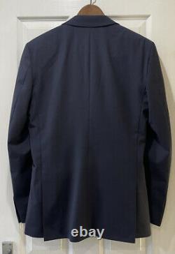 BNWT Reiss Wander Navy Peak Lapel Slim Fit Suit 38 Chest 32 Waist RRP £365