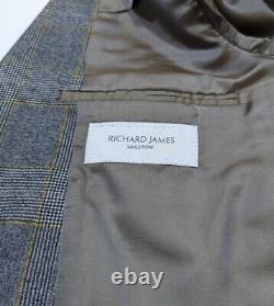 BNWT Richard James Mainline Mens Slim Fit 2 Piece Suit Check UK 38R W32 RRP£1390