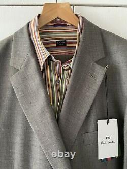 BNWT mens Paul Smith suit. Grey wool. 46 jacket 38w32l Slim Fit