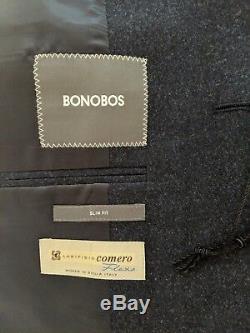 BONOBOS Slim Fit Wool Suit in Blue Size 42R Regular