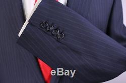 BRIONI 2017 Model Navy Blue Pinstripe Super 150's Wool 2B Slim Fit Suit 42R