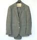 BRUNELLO CUCINELLI wool cashmere flannel gray glen plaid slim fit suit 50/48-IT