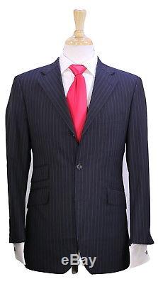 BURBERRY Black Label Japan Black Pinstripe 3Btn Slim Fit 100's Wool Suit 38S