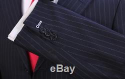 BURBERRY Black Label Japan Black Pinstripe 3Btn Slim Fit 100's Wool Suit 38S