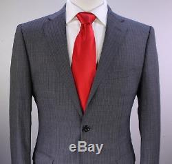 BURBERRY Black Label Japan Gray Pinstripe 100's Wool 2-Btn Slim Fit Suit 38S