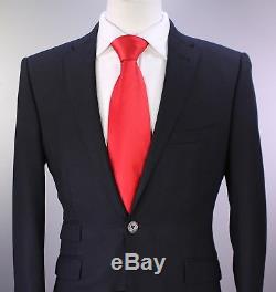 BURBERRY Black Label Japan Solid Black Woven 2-Btn Slim Fit Wool Suit 36S