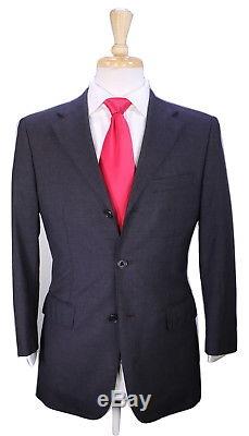 BURBERRY Black Label Japan Solid Charcoal Gray 3-Btn Slim Fit Wool Suit 34S