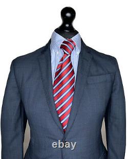BURBERRY LONDON LUXURY DESIGNER SUIT TAILORED FIT PRINCE OF WALES CHECK 38x32x31