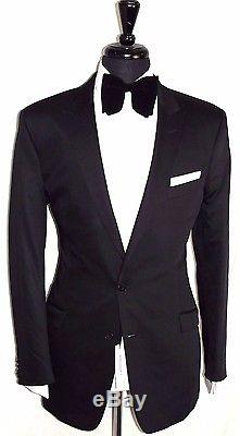 Bwnt Versace Collection Plain Black Slim Fit Evening Suit 44r W36 X L32