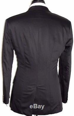 Bwnt Versace Collection Plain Black Slim Fit Evening Suit 44r W36 X L32
