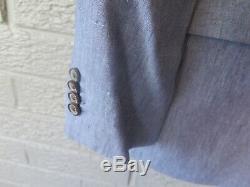 Banana Republic Blue Chambray Linen Slim Fit Suit 42s 42 Short Worn One Time