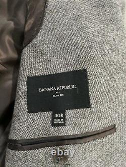 Banana Republic Slim Fit Suit In Light Brown Wool (Jacket 40r, Pants 32x32)