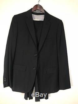 Band Of Outsiders Black Three Piece Martin Greenfield Wool Slim Fit Suit Size 1
