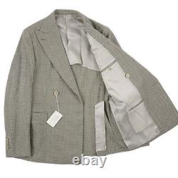 Belvest Extra-Slim Fit Lightweight Seersucker Wool Double-Breasted Suit 44R