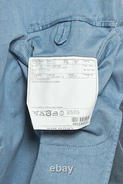 Belvest Light Blue Solid Sport Suit Cotton Silk 40 US / 50 US Slim Fit