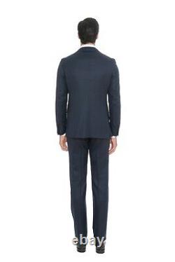 Belvest Wool Blue Suit 32 US / 42 EU Drop 8R Slim Fit Fall / Winter 2018