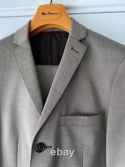 Ben Sherman Antique Gold Tonic Slim Fit Suit, Mod. Wool. 36/30R