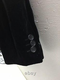 Black Slim Fit Taylor Velvet Casual Suit Jacket 38