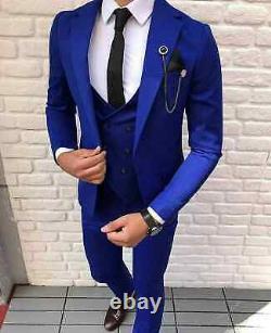 Blue Slim-Fit 3-Piece Men's Suit, Made will According to your Measurement #20