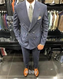 Blue Slim-Fit Suit 2-Piece, All Sizes Acceptable #158