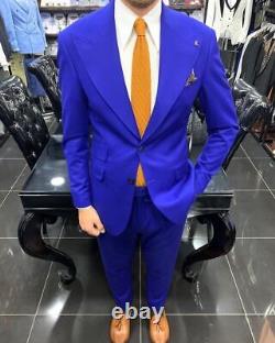 Blue Slim-Fit Suit 2-Piece, All Sizes Acceptable #171