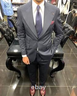 Blue Slim-Fit Suit 2-Piece, All Sizes Acceptable #183