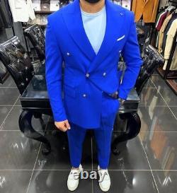 Blue Slim-Fit Suit 2-Piece, All Sizes Acceptable #248