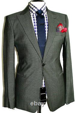 Bnwt Gorgeous Mens Emporio Armani Charcoal Birdseye Slim Fit Suit 44r W36 X L32