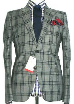 Bnwt Gorgeous Mens Paul Smith London Grey Box Check Slim Fit Suit 42r W36