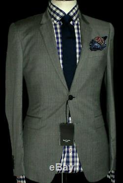 Bnwt Gorgeous Mens Paul Smith London Grey Pinstripe Slim Fit Suit 36r W30