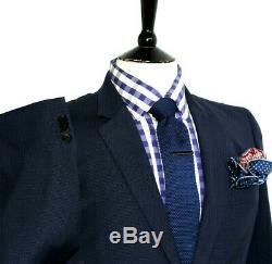 Bnwt Gorgeous Mens Paul Smith Ps London Navy Birdeye Slim Fit Suit 36r W30