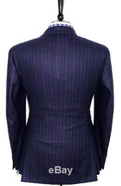 Bnwt Gorgeous Mens Ralph Lauren Blue Chalkstripe Classic Slim Fit Suit 38r W32