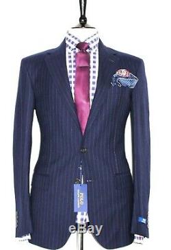 Bnwt Gorgeous Mens Ralph Lauren Navy Pinstripe Classic Slim Fit Suit 40l W34