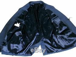 Bnwt Gorgeous Mens Versace Collection Tonik Navy Slim Fit Suit 38r W32
