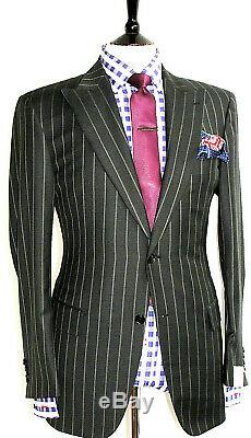 Bnwt Luxury Gorgeous Mens Pal Zileri Bold Chalkstripe Slim Fit Suit 40r W34
