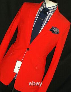Bnwt Luxury Mens Acne London Spicy Orange Slim Fit Chic Suit 42r W34 X L32